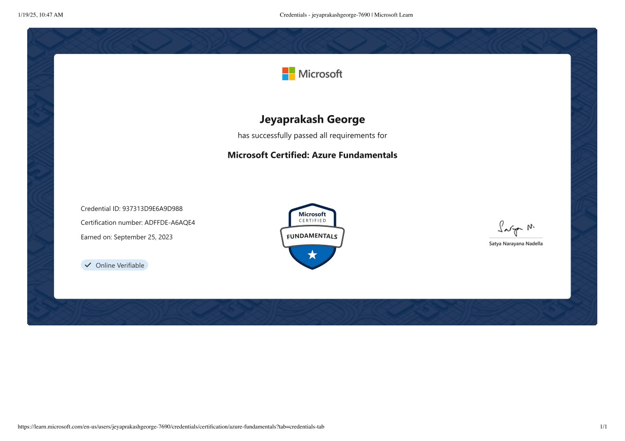 Microsoft Azure Fundamentals (AZ-900)
